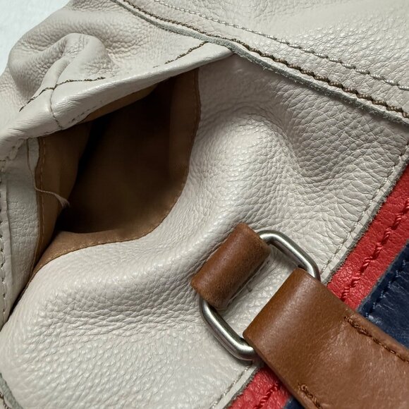 The Sak Kendra Leather Crossbody Red Cream Blue Patriotic Purse Bag - Picture 4 of 11